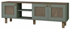 Televizoriaus spintelė Kalune Design Bohemian 1600-142, ruda sp./žalia sp., 40 cm x 160 cm x 56 cm