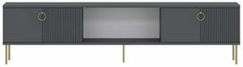 Televizoriaus spintelė Kalune Design Paye, antracito sp./aukso sp., 30 cm x 180 cm x 45 cm