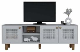 Televizoriaus spintelė Kalune Design Bohemian 1600-144, balta sp., 40 cm x 160 cm x 56 cm