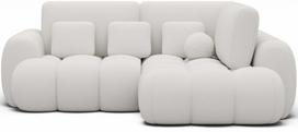 Kampinė sofa - lova Cozion Paolli 01, balta sp., dešininė, 165 x 267 cm x 105 cm