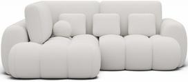 Kampinė sofa - lova Cozion Paolli 01, balta sp., kairinė, 165 x 267 cm x 105 cm