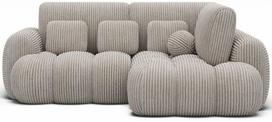 Kampinė sofa - lova Cozion Modullo 01, balta sp., dešininė, 165 x 267 cm x 105 cm