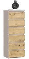 Komoda Akord CL6 PK, kašmyro sp./artisan oak sp., 109 cm x 40 cm x 35 cm