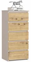Komoda Akord CL5 PK, kašmyro sp./artisan oak sp., 92 cm x 40 cm x 50 cm