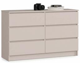 Komoda Akord K120 6SZ CLP PK, kašmyro sp., 77 cm x 120.4 cm x 40 cm