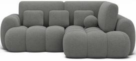Kampinė sofa - lova Cozion Royal 04, pilka sp., dešininė, 165 x 267 cm x 105 cm