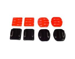 Lipnios tvirtinimo detalės GoPro 13 12 9 8 7 5 lenktoms ir plokščioms tvirtinimo detalėms Lipnūs padėkliukai Go Pro Dji SJCAM veiksmo kameroms Šalmo plokštė Automobilis black