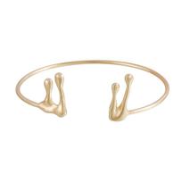 European and American jewelry design sense lava open arm ring fashion liquid wind element ring water drop metal arm bracelet women beige