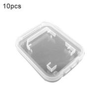 10Pcs Lightweight Clear Standard SD SDHC Memory Card Case Storage Holder Box gryna
