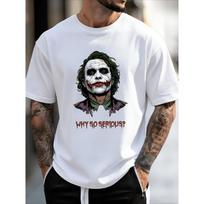 Joker Men's Short-Sleeve T-Shirt, Quirky Geometric Print, Versatile Men's Crew Neck T-shirt, Suitable for Casual Attire and Outdoor Activities S balta