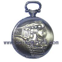 Antique Pocket Watches With Train Design sidabras
