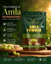 ROOTS & RAYS ORGANIC Amla Powder | 100% Pure & Natural Indian Gooseberry | Rich in Vitamin C for Immunity, Skin & Hair Health | Supports Digestio