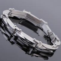 Jewelry Gift for Him Gold Color Stainless Steel Man Bracelet Male Cool 11MM Hand Chain Men's Bracelets & Bangles Mannen Armband 22cm gray