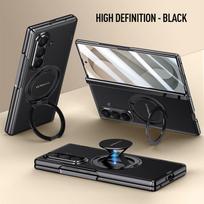 Applicable to Samsung ZFold8Ultra mobile phone case 360 rotating bracket magnetic wrist strap protective cover full-coated leather samsung z fold8