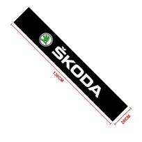 Automobilio priekinio stiklo dekoratyvinis lipdukas Skoda Octavia MK2 MK3 2 3 A7 Fabia Karoq Kodiaq Superb Rapid Kamiq Scala Yeti Di white