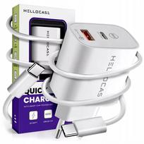 RINKINYS | GREITAS SIENINIS ĮKROVIKLIS USB TYPE-C + TYPE C LAIDAS | PD20W 3000mA