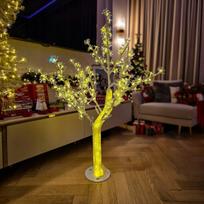 Šviečiantis LED kalėdinis medis 120 cm vyšnia sodui