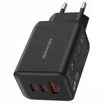 Tinklės įkroviklis Spacecase 65W, greito įkrovimo GaN technologija, 2x USB-C ir USB-A