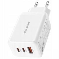 TINKLO ĮKROVIKLIS SPACECASE 65W, GREITAS GAN ĮKROVIKLIS, 2X USB-C, USB-A