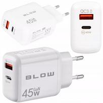 Greitas tinklo įkroviklis BLOW USB USB-C PD QC 3.0 45W GaN