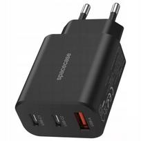 Spacecase 30W tinklo įkroviklis telefonui, greitas įkrovimas, 3x USB, USB-C