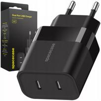GREITAS TINKLO ĮKROVIKLIS TELEFONUI SPACECASE 2X USB-C TYPE-C 20W 3A