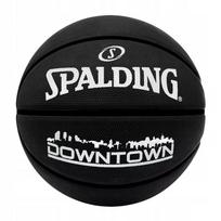 Krepšinio kamuolys SPALDING DOWNTOWN BLACK, 7 dydis, skirtas žaidimui lauke ir gatvės krepšiniui