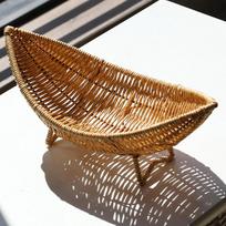 Plastic Rattan Weaving Coffee Table Snack Basket European Style Light Luxury Fruit Tray Creative Living Room Afternoon Tea Tray brown