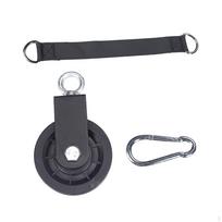 And Quiet Pulley Set for Home Gyms, Ideal Strength Training Rowing Exercises. Style D black