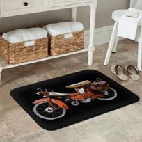 Vintage French Motobecane Moped Non-slip Doormat Floor Mat Antiwear Carpet Rug for Kitchen Entrance Home Bedroom Footpad Mats 43X120CM black