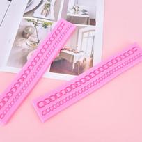 Grandinėlės Nėriniai Silikoninė Forma Torto Šokolado Cukraus Kepimo Lašas Karoliai Pasidaryk Pats Rankdarbiai onesize pink