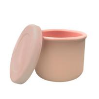 Silicone Bowl with Lid Preservation Box,Bento Lunch Box,Fruit Salad Preservation Bowl, Modern and Simple Sealed Circular Storage 250ml pink