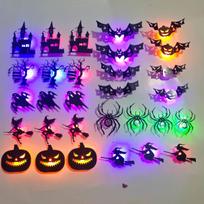 3D Helovino naminių gyvūnėlių naktinis šviestuvas sieniniai lipdukai Set of 30 pieces purple