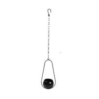 Minimalistinis metalinis kabinamas gėlių vazonas su grandinėle ir kabliuku Gėlių vaza Augalų konteineris Lauko sodui Style A Black white