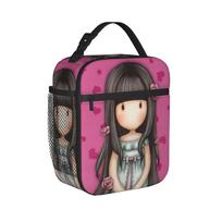 S-Santoro G-Gorjuss Insulated Lunch Bag Portable Star Heart Lunch Container Thermal Bag Lunch Box Tote Food Storage Bags One Size black