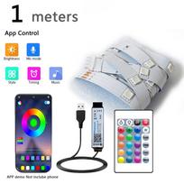 Color RGB 5050 LED Strip Bluetooth Tape Decor for Room LED 10m PC TV Backlight Neon LED Lighting 1M balta