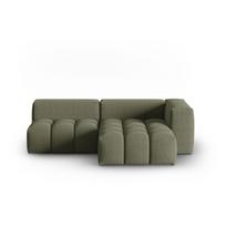 Tamsiai žalios spalvos kampinė sofa (su dešiniuoju kampu/su gultu) Verona – Cosmopolitan Design