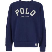 Polo Ralph Lauren Logotipo raidžių spaudinio apvalios apykaklės ilgomis rankovėmis džemperis vyriškas džemperis Mėlynas 710952041-001 M white