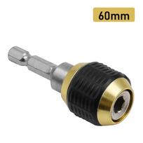 60 mm grąžto griebtuvas atsuktuvui 1/4 šešiabriaunis kotas įrankio greito keitimo adapteris