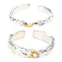 Love Inspired Sun And Moon Couple Rings Love Symbol Sun Moon Couple Rings Adornment Delicate Gift for Valentines Day 1 white