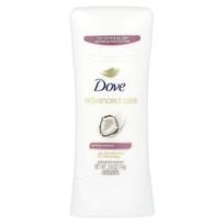 Dove, pažangi priežiūra, antiperspirantas dezodorantas, kokoso raminamieji ingredientai, 2,6 uncijos (74 g) white