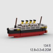 134 PCS MOC RMS Titanic Model Building Blocks Ship 3D Boat Bricks Jack Rose Love Story My Heart Will Go On Valentine's Day Gift black