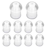 10 Pcs Air Tube Earphone Earplugs Soft Replacement Silicone Earplugs for Walkie Talkie Headset white