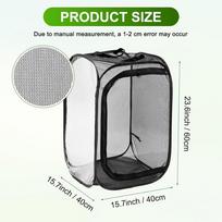 Butterfly Net Cage 40x40x60cm Foldable Ladybug Breeding Tent With Zipper Translucent Butterfly Net Enclosure For Fruit Tree juoda