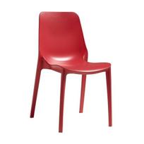Sodo kėdė SCAB Design Ginevra, plastikinė, raudona, stakuojama