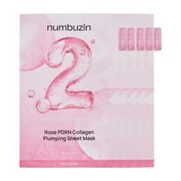 numbuzin No.2 Rose PDRN Collagen Plumping Mask Hydrating Firming 33ml 5pcs pink