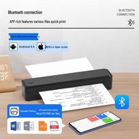 A4 Portable Wireless Bluetooth Thermal Tattoo Printer - Inkless Mini Office Machine black