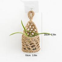 Boho Macrame Plant Hangerbasket For Succulents Cotton Rope Woven Hanging Basket With Net Pouch Home Decoration Organizer beige