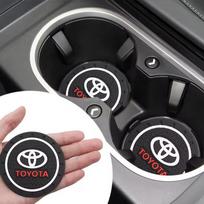 Toyota automobilio puodelio laikiklio padėkliukai, 2 vnt. pakuotė, neslystantys silikoniniai vandeniui atsparūs automobilio puodelio kilimėliai, universalūs automobilio interjero aksesuarai, skirti Toyota OH9 juoda
