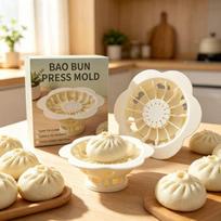 Manual Dumpling Bun Maker Food Grade Abs Quick Baozi Molder Non Stick Diy Pastry Making Mold For Kitchen Household A1 beige